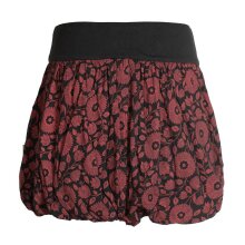 Vishes Damen Ballon-Rock mit Blumen und Taschen schwarz 36