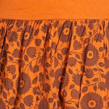 Vishes Damen Ballon-Rock mit Blumen und Taschen orange 36
