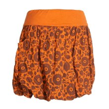 Vishes Damen Ballon-Rock mit Blumen und Taschen orange 36