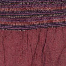 Vishes Chino Haremshose Einheitsgröße mit dehnbarem gestreiften Bund und Taschen dunkelrot