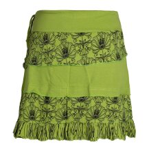 Vishes Damen Patchwork Rüschen-Rock mit Breitem...