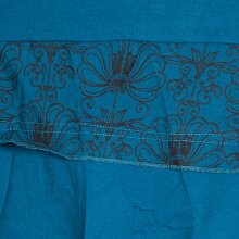 Vishes Damen Patchwork Rüschen-Rock mit Breitem Dehnbarem Bund und Taschen türkis 44