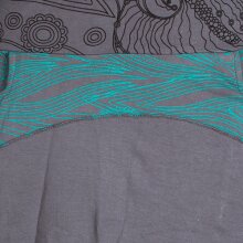 Vishes Kurzer Lagen-Look Baumwoll-Rock Bedruckter Breiter Bund mit Taschen grau 44