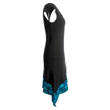 Vishes Ärmelloses Lagenlook Elfen Zipfelkleid aus Baumwolle schwarz 40-42