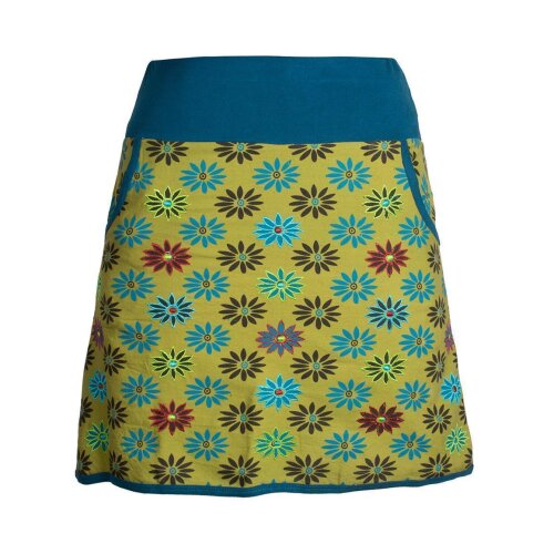 Baumwollrock Mit Blumenprint & Hosentaschen - Alternative Mode