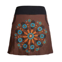 Vishes Damen Baumwoll-Rock mit großer Mandala-Blume...