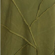 Vishes armloses einfarbiges Patchwork Zipfelkleid aus handgewebter Baumwolle olive 36
