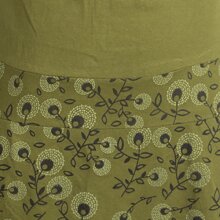 Vishes Damen Baumwoll-Kleid mit Blumen-Muster, Wasserfall-Kragen und Taschen olive 34