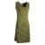 Vishes Damen Baumwoll-Kleid mit Blumen-Muster, Wasserfall-Kragen und Taschen olive 46-48