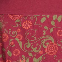 Vishes Damen Lagen-look Blumen-Rock mit farbig abgesetztem Saum dunkelrot 38
