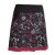 Vishes Damen Lagen-look Blumen-Rock mit farbig abgesetztem Saum schwarz 46