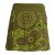 Vishes Kurzer Damen Baumwoll-Rock mit Bunt Mandalas und Blumen bedruckt olive 40