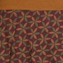 Vishes Kurzer Damen Baumwoll-Rock mit Facetten bzw Blumen Bedruckt mit Taschen dunkelrot 38