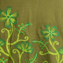 Vishes Kurzer Damen Hippie Blümchen-Rock Zwiebelmuster mit Taschen olive 38