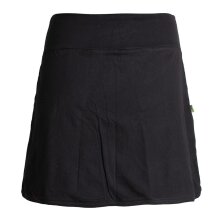 Vishes Kurzer Damen Hippie Blümchen-Rock Zwiebelmuster mit Taschen schwarz 42