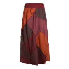 Vishes Langer Weiter Damen Patchwork-Rock - Handgewebte...