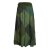 Vishes Langer Weiter Damen Patchwork-Rock - Handgewebte Baumwolle - Leinen-Optik olive 40