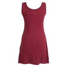 Vishes Ärmelloses Goa Jerseykleid mit Mandalas Bedruckt und Bestickt aus Baumwolle dunkelrot 44-46