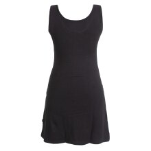 Vishes Ärmelloses Goa Jerseykleid mit Mandalas Bedruckt und Bestickt aus Baumwolle schwarz 48