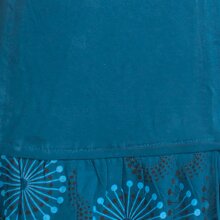 Vishes - Damen Lagen-Look Jersey-Tunika Shirt aus Baumwolle zum Raffen türkis 46