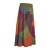 Vishes Langer Weiter Damen Patchwork-Rock - Handgewebte Baumwolle - Leinen-Optik bunt 46