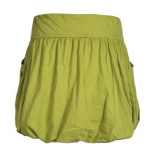 Vishes Einfarbiger Damen Basic Pluder-Rock Ballonrock Biobaumwolle Taschen hellgrün 38