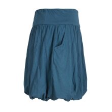Vishes Einfarbiger Damen Basic Pluder-Rock Ballonrock Biobaumwolle Taschen türkis 36