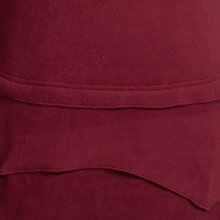 Vishes Asymmetrisches Langarm Winter-Kleid Kapuzen-Kleid Hoodie aus Recycling Fleece  dunkelrot 34