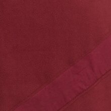 Vishes Asymmetrisches Patchwork Langarm Damen Winterkleid aus Recycling-Fleece dunkelrot 44