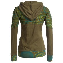 Vishes Damen Hoodie Kapuzenjacke Baumwolle Gestreift...
