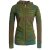 Vishes Damen Hoodie Kapuzenjacke Baumwolle Gestreift Mandala Cutwork Patchwork olive 38-40