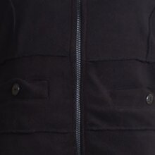 Vishes - Langer Warmer Weicher Damen Wintermantel Fleecemantel Kapuzenmantel Schwarz ohne Kragen 46-48