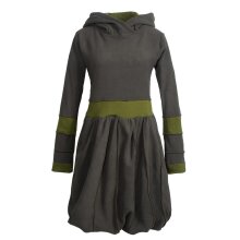 Vishes Langarm Damen Eco Fleecekleid Winterkleid...