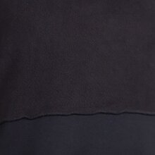 Vishes Langarm Damen Eco Fleecekleid Winterkleid Kapuzenkleid Ballonkleid Patchwork schwarz 46