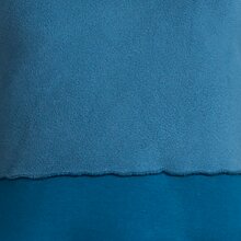 Vishes Langarm Damen Eco Fleecekleid Winterkleid Kapuzenkleid Ballonkleid Patchwork türkis 42