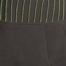 Vishes Langärmliges Patchwork Hoodie Eco Damen Fleecekleid mit Daumenlöchern  olive 46