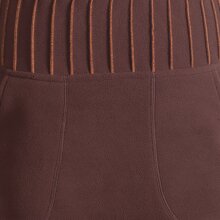 Vishes Langärmliges Patchwork Hoodie Eco Damen Fleecekleid mit Daumenlöchern  braun 40