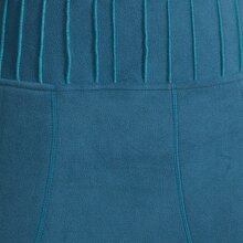 Vishes Langärmliges Patchwork Hoodie Eco Damen Fleecekleid mit Daumenlöchern  türkis 48