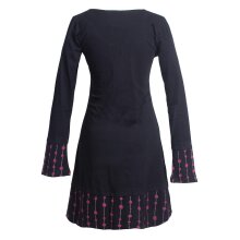 Vishes Langarm Damen Freizeit Jerseykleid Strickkleid Sweatshirtkleid Baumwolle schwarz 48