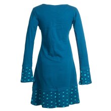 Vishes Langarm Damen Freizeit Jerseykleid Strickkleid Sweatshirtkleid Baumwolle türkis 46