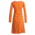 Vishes Langarm Damen Jerseykleid Strickkleid Sweatshirtkleid aus Baumwolle Cutwork orange 40