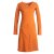 Vishes Langarm Damen Jerseykleid Strickkleid Sweatshirtkleid aus Baumwolle Cutwork orange 44