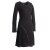 Vishes Langarm Damen Jerseykleid Strickkleid Sweatshirtkleid aus Baumwolle Cutwork schwarz 42