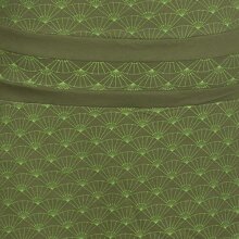 Vishes Langarm Damen Tunika Kleid Jerseykleid Bedruckt mit Wasserfallkragen olive 40