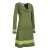 Vishes Langarm Damen Tunika Kleid Jerseykleid Bedruckt mit Wasserfallkragen olive 40