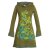 Vishes Langarm Damen Kapuzenkleid Blumenkleid Tunika olive 36-38