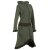 Vishes Weicher, Warmer Damen Elfen Fleecemantel mit Kapuze und Rüschen Olive 38