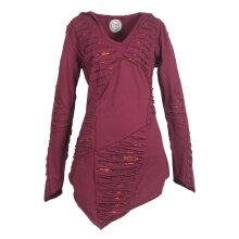 Vishes Langarm Damen Baumwoll Cutwork-Kleid Hoodie...
