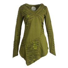 Vishes Langarm Damen Baumwoll Cutwork-Kleid Hoodie...