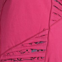 Vishes Langarm Damen Baumwoll Cutwork-Kleid Hoodie Zipfelkapuze Asymmetrisch rosa 36